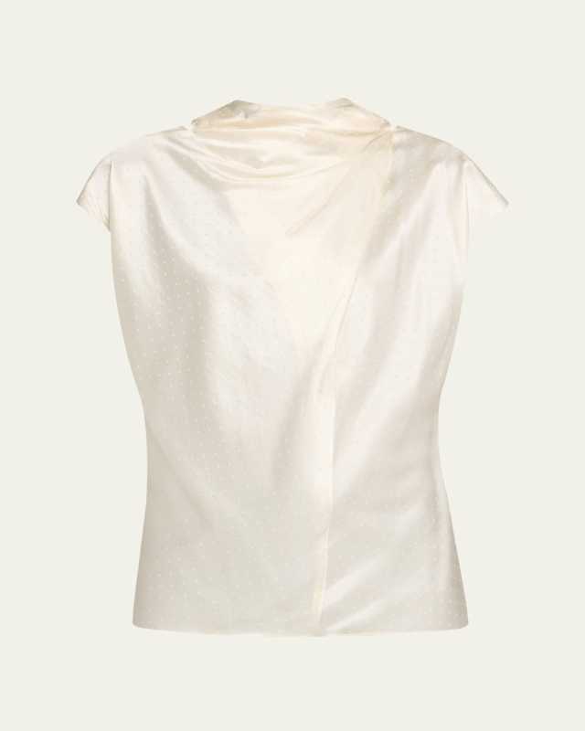 Leilany Draped Silk Top